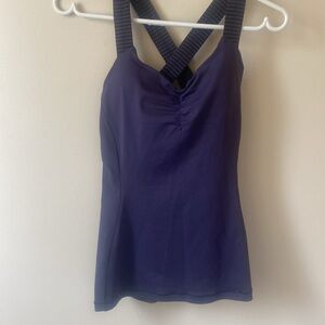 Lululemon Crisscross Back Top Blue/Purple Women’s Medium